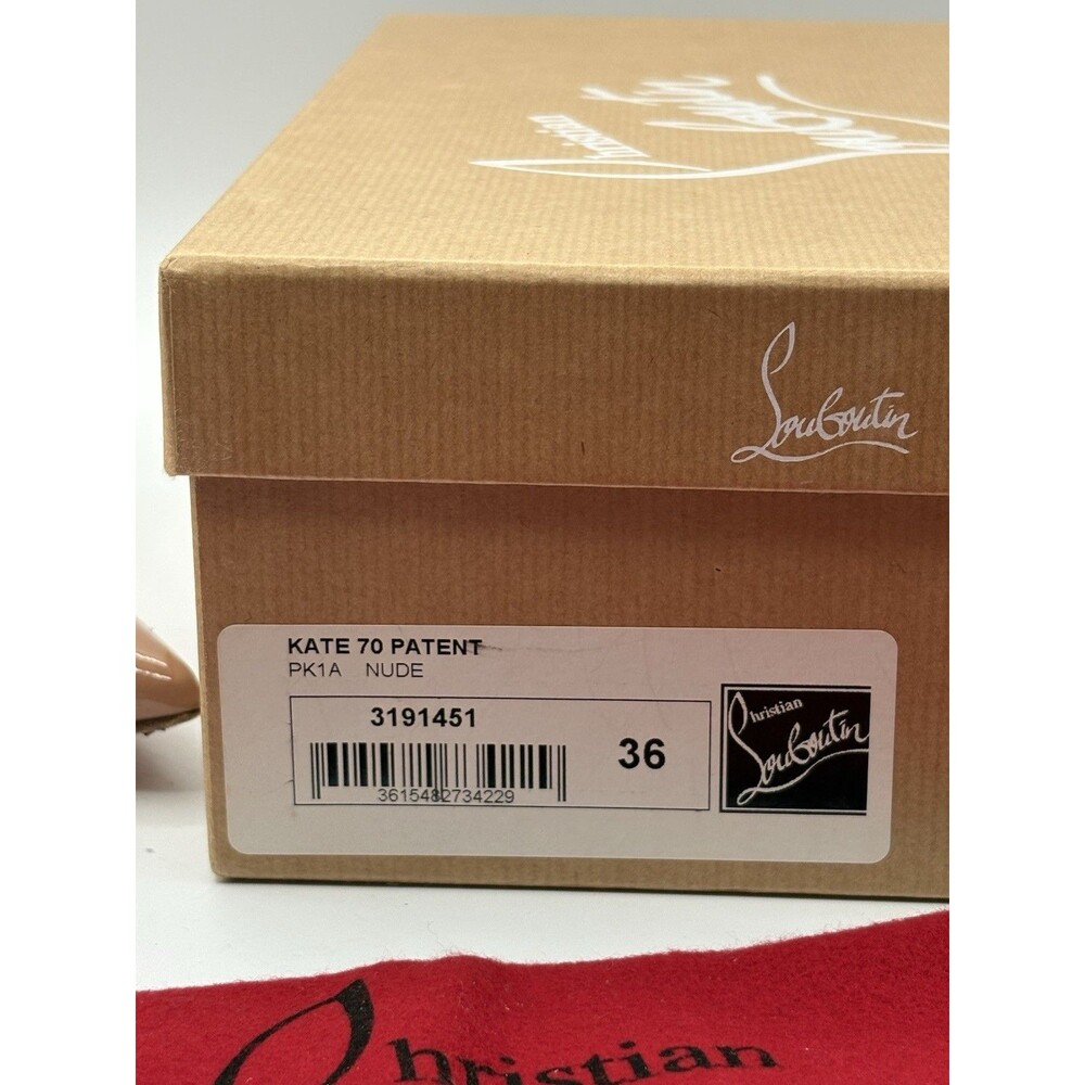 Christian Louboutin Kate 70 Nude Patent Leather Pointed Toe Stiletto Heels EU 36 - Picture 15 of 15